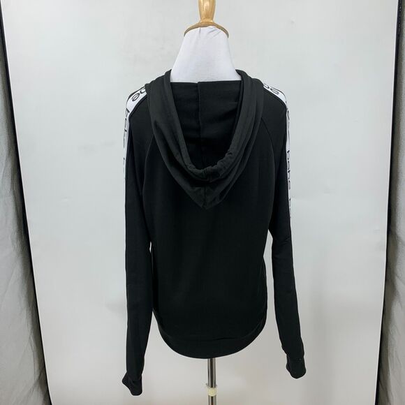 Bebe Sport Hoodie Sweatshirt Women S Oversized Drawstring Raglan Logo Sleeve - Picture 5 of 10